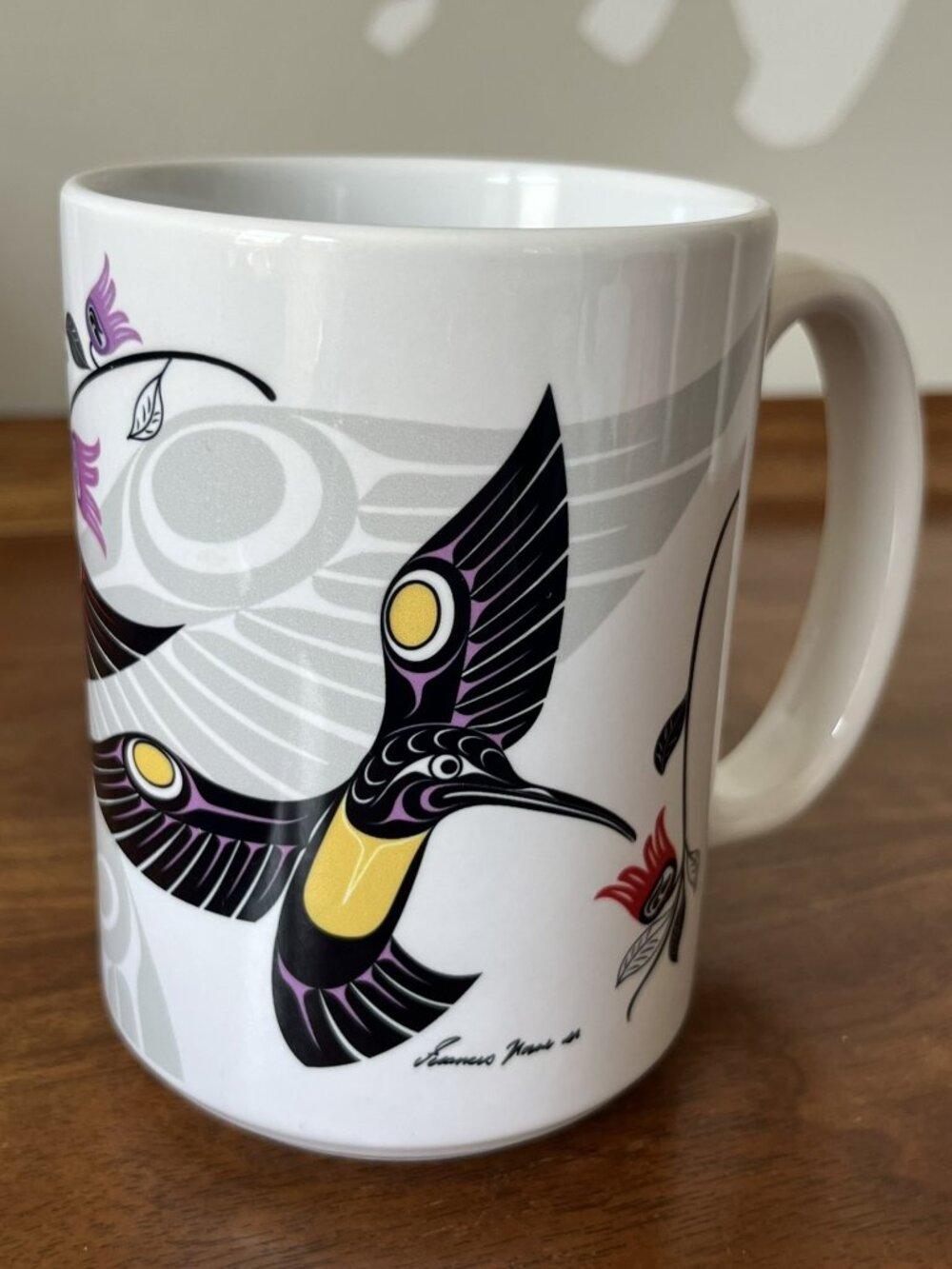 Francis Horne Hummingbird Mug Coast Salish Indigenous Artist Made in Canada 14oz